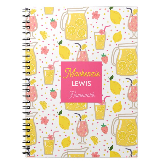 Strawberry Lemonade Notebook (Front)