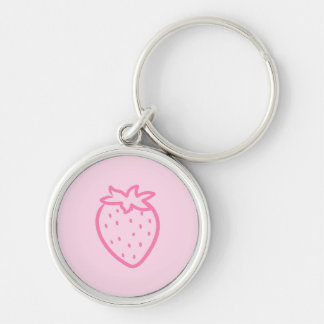 Strawberry light pink key ring
