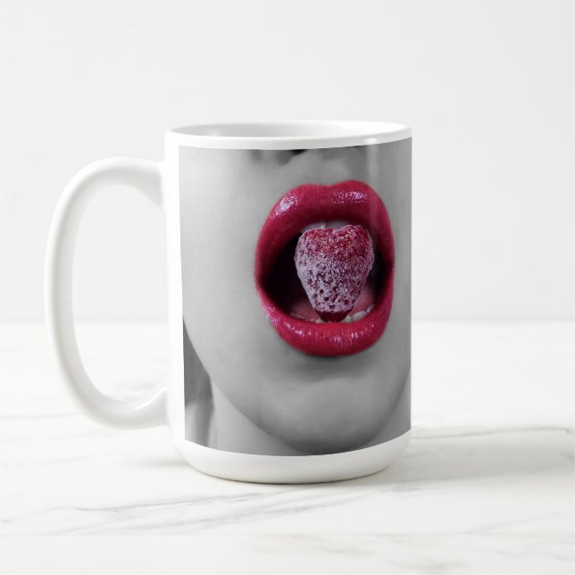 Strawberry lips coffee mug (Left)