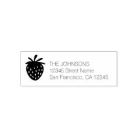 Strawberry logo custom self inking address stamps