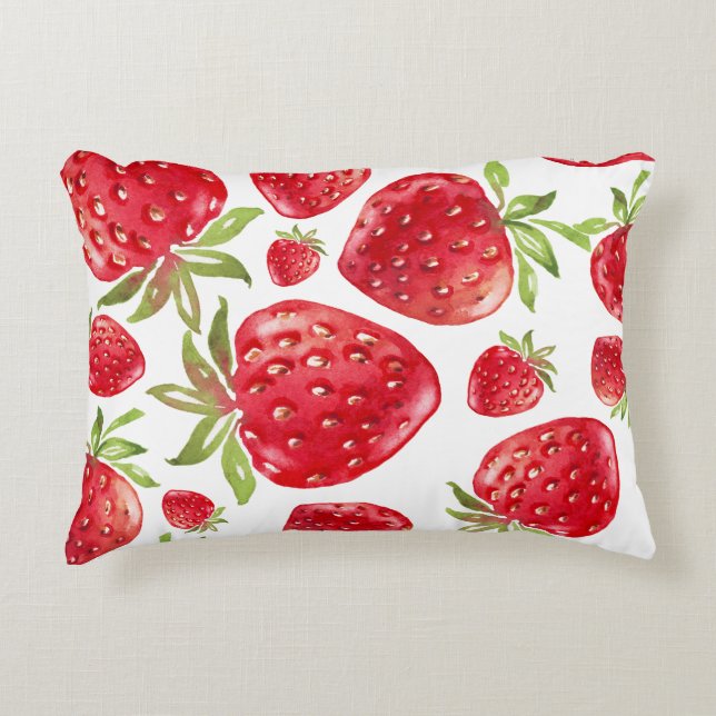 Strawberry Love Accent Pillow (Front)