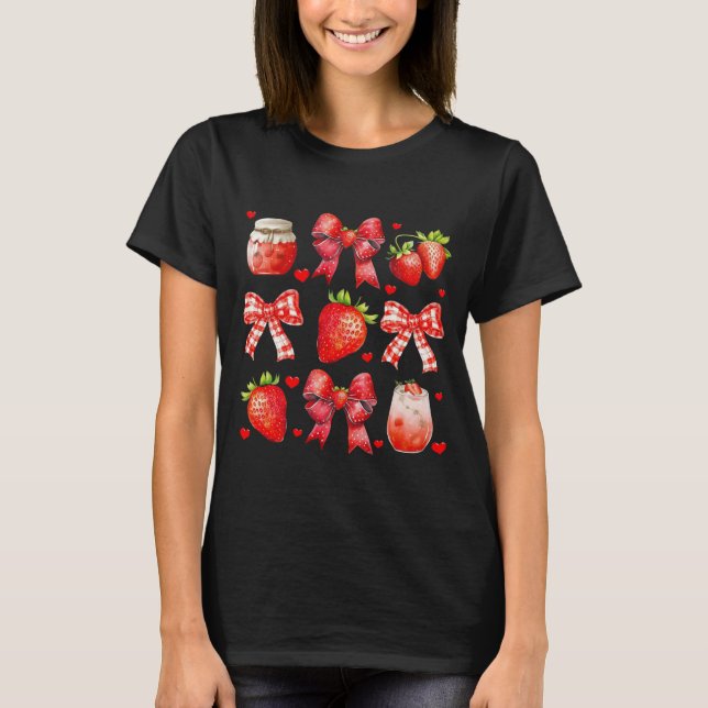  Strawberry Love Aesthetic T-Shirt (Front)