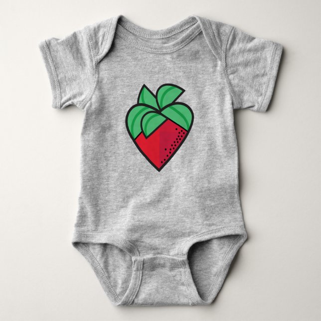 Strawberry Love Baby Bodysuit (Front)