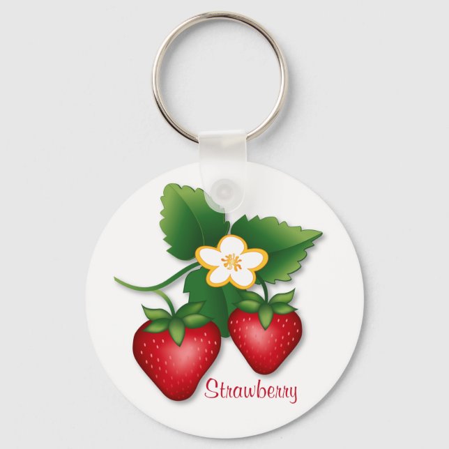Strawberry Love Forever Keychain (Front)