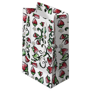 Strawberry love forever small gift bag
