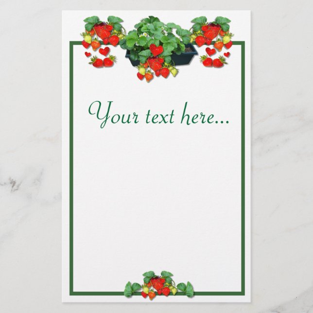 STRAWBERRY LOVE STATIONERY (Front)