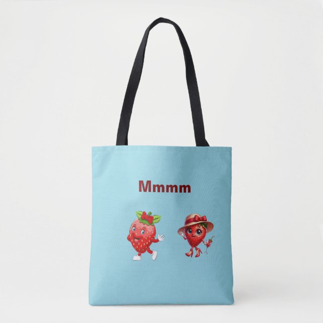 Strawberry love tote bag (Front)