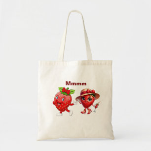 Strawberry love tote bag
