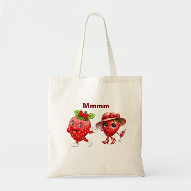 Strawberry love tote bag (Front)
