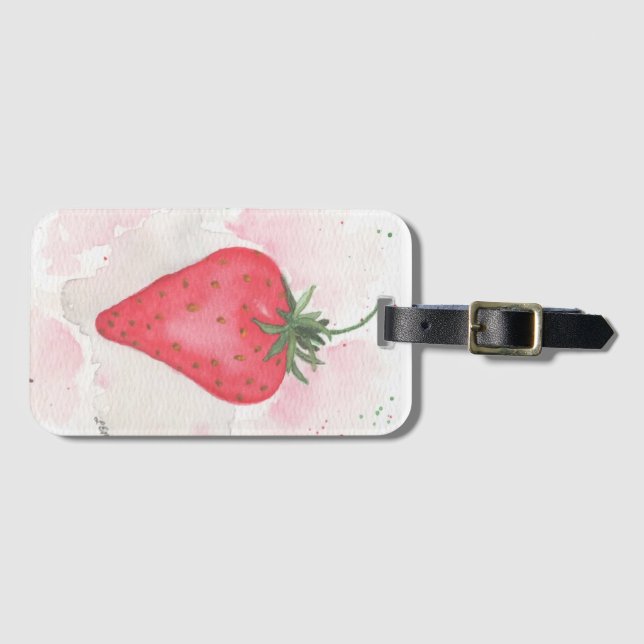 Strawberry Luggage Tag (Front Horizontal)
