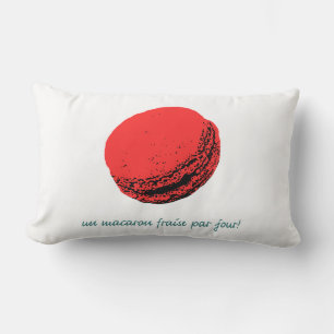 strawberry macaroon lumbar cushion