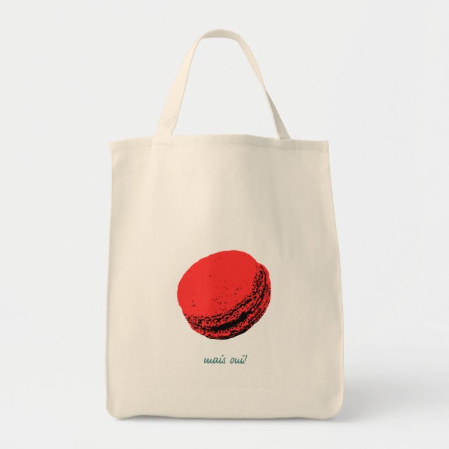 strawberry macaroon tote bag (Front)