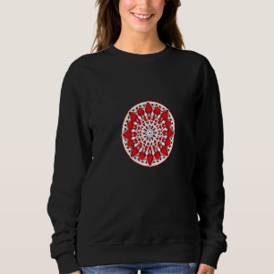 Strawberry Mandala Red Berry Fruit Pattern Food Sweatshirt