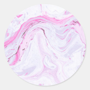 strawberry marble customise me design classic round sticker