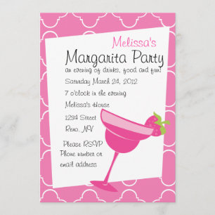 Strawberry Margarita Party Invitation