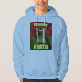 Strawberry Matcha Latte Poster – Trendy Cafe Drink Hoodie