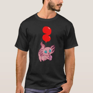 Strawberry Milk Axolotl 2nd Birthday Kids Balloo T-Shirt