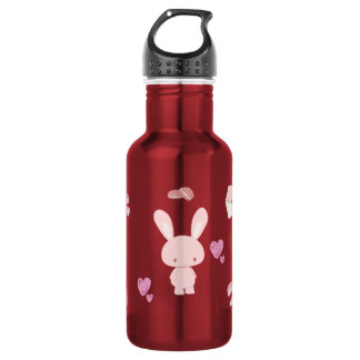 Strawberry Milk Bunny Cute Pastel Pink 532 Ml Water Bottle
