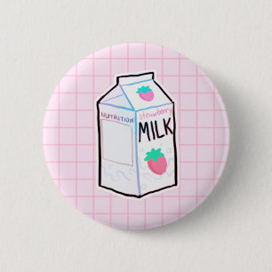 Strawberry Milk Button