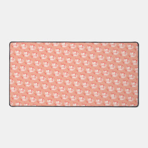 Strawberry milk cute face desk mat