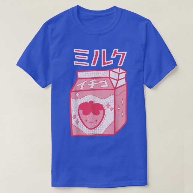 Strawberry Milk Kawaii Katakana Japanese Anime Coo T-Shirt (Design Front)