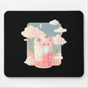 Strawberry Milk Milkshake Kawaii Lofi Cute Pastel Mouse Pad