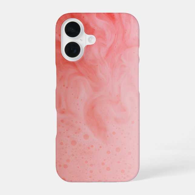 Strawberry milk shake photo iPhone 16 case (Back)