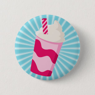 Strawberry Milkshake 6 Cm Round Badge