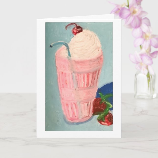 Strawberry Milkshake Card (Orchid)
