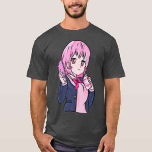 Strawberry Milkshake Cute Japan Aesthetic - Anime T-Shirt