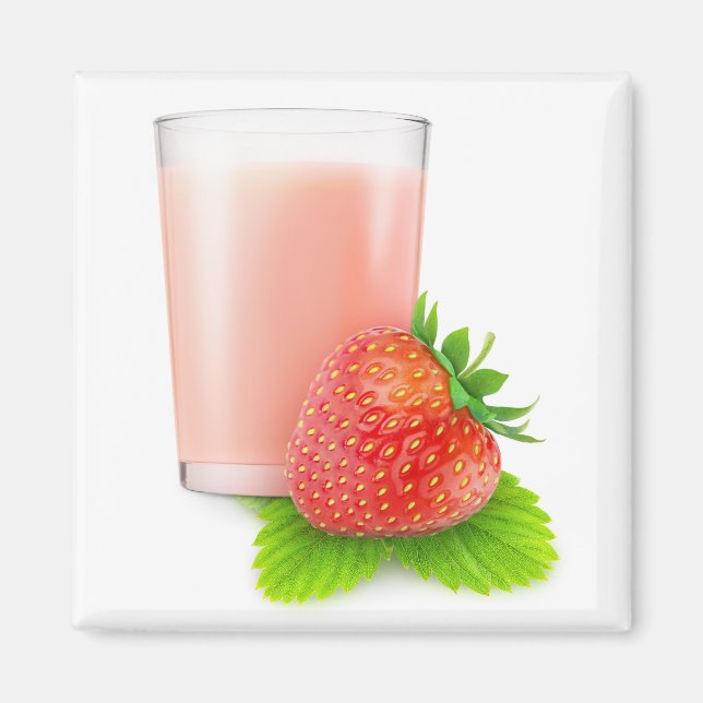 Strawberry milkshake magnet (Front)
