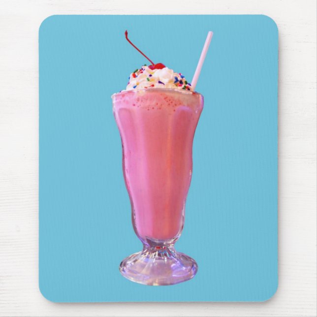 Strawberry Milkshake Mouse Pad (Front)