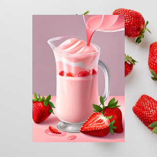 Strawberry Milkshake, Postcrossing Postcard