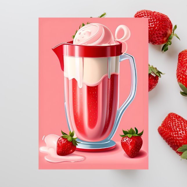 Strawberry Milkshake, Postcrossing Postcard (Creator Uploaded)