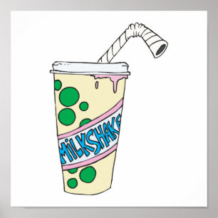 strawberry milkshake poster