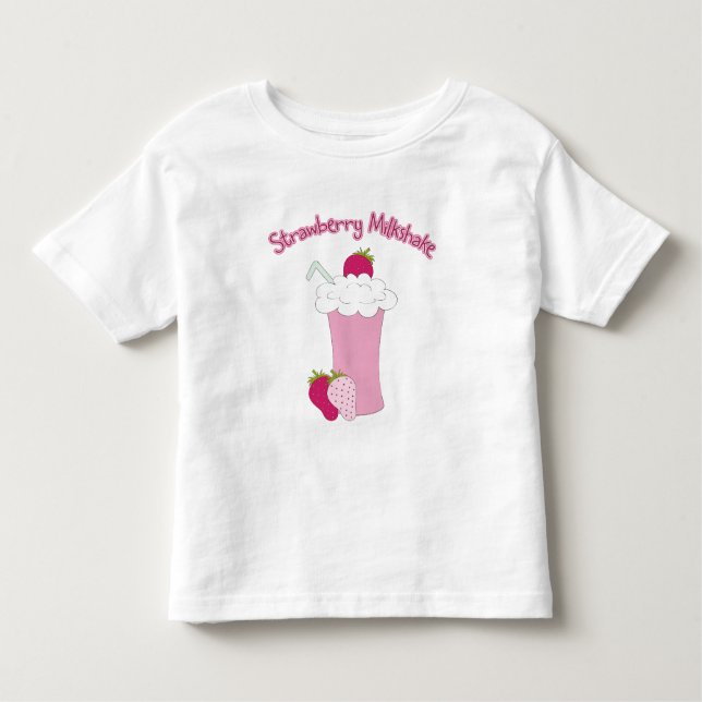 Strawberry Milkshake Toddler T-Shirt (Front)