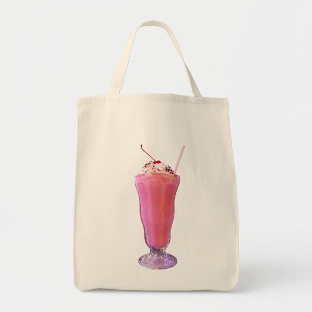 Strawberry Milkshake Tote Bag (Front)