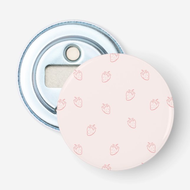 Strawberry Minimalism Bottle Opener (Front)