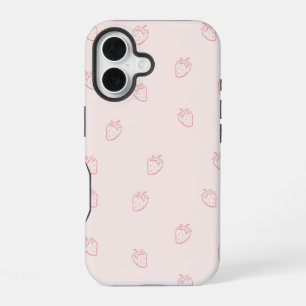 Strawberry Minimalism iPhone 16 Case