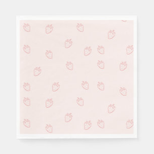 Strawberry Minimalism Napkin