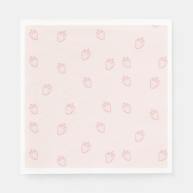 Strawberry Minimalism Napkin (Front)