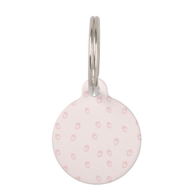 Strawberry Minimalism Pet Tag (Front)