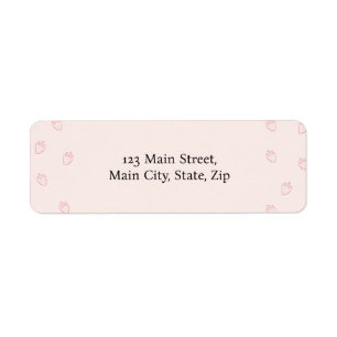 Strawberry Minimalism Return Address Label