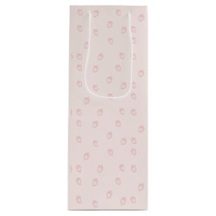 Strawberry Minimalism Wine Gift Bag