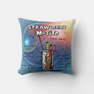 Strawberry Mojito (#11 of 12 Drink Recipe Sets) Cushion