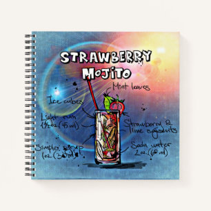 Strawberry Mojito (#11 of 12 Drink Recipe Sets) Notebook
