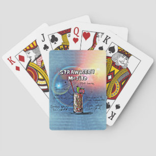 Strawberry Mojito (#11 of 12 Drink Recipe Sets)    Playing Cards