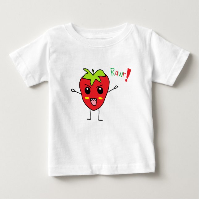 Strawberry Monster Baby T-Shirt (Front)