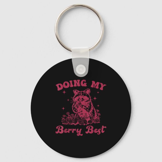 Strawberry Motivation Cute Berry Lover  Key Ring (Front)