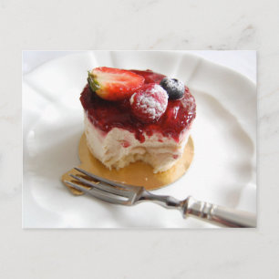 Strawberry Mousse Petit Gateau Postcard
